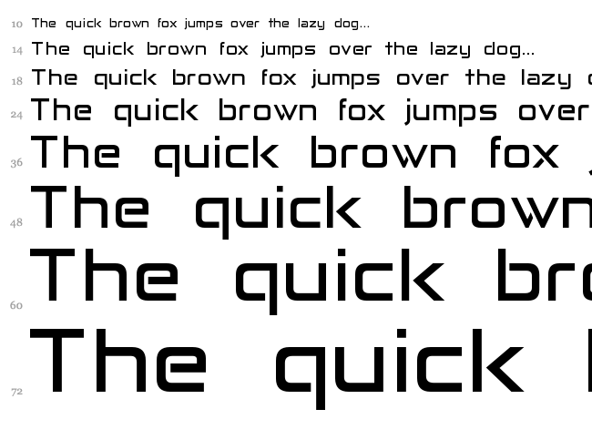 Anita Semi-square font waterfall